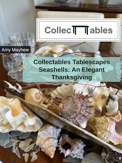 Seashells on table